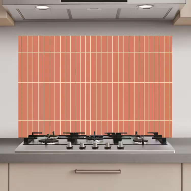 Spatscherm keuken - Patroon - Tegels - Terracotta — 1