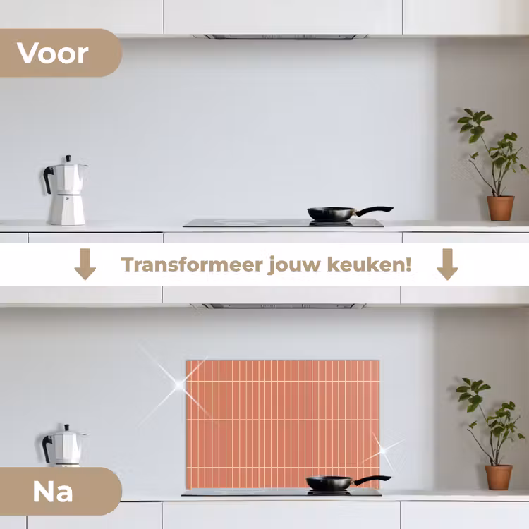 Spatscherm keuken - Patroon - Tegels - Terracotta — 3