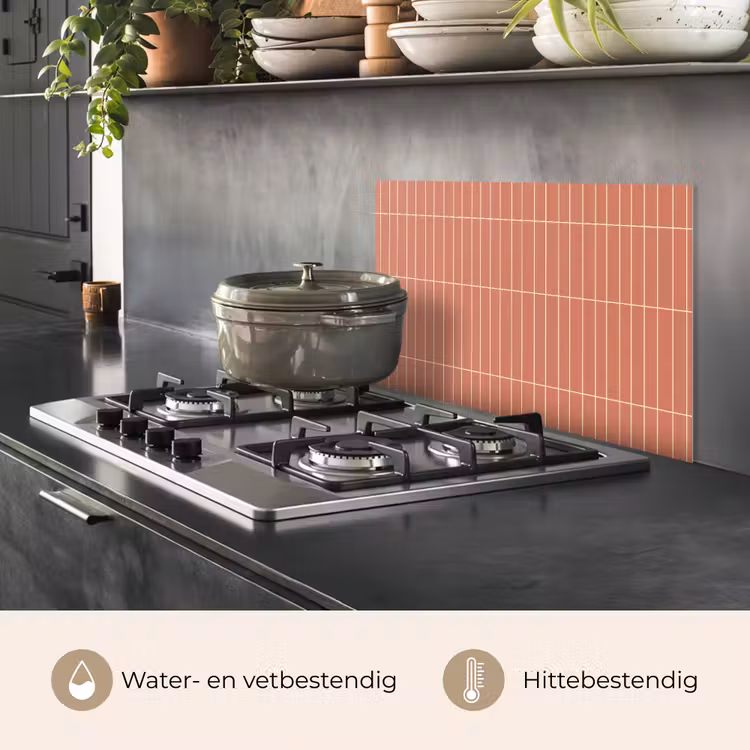 Spatscherm keuken - Patroon - Tegels - Terracotta — 7