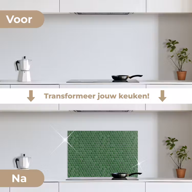 Spatscherm keuken - Penny - Mozaïek - Bosgroen - Green — 3