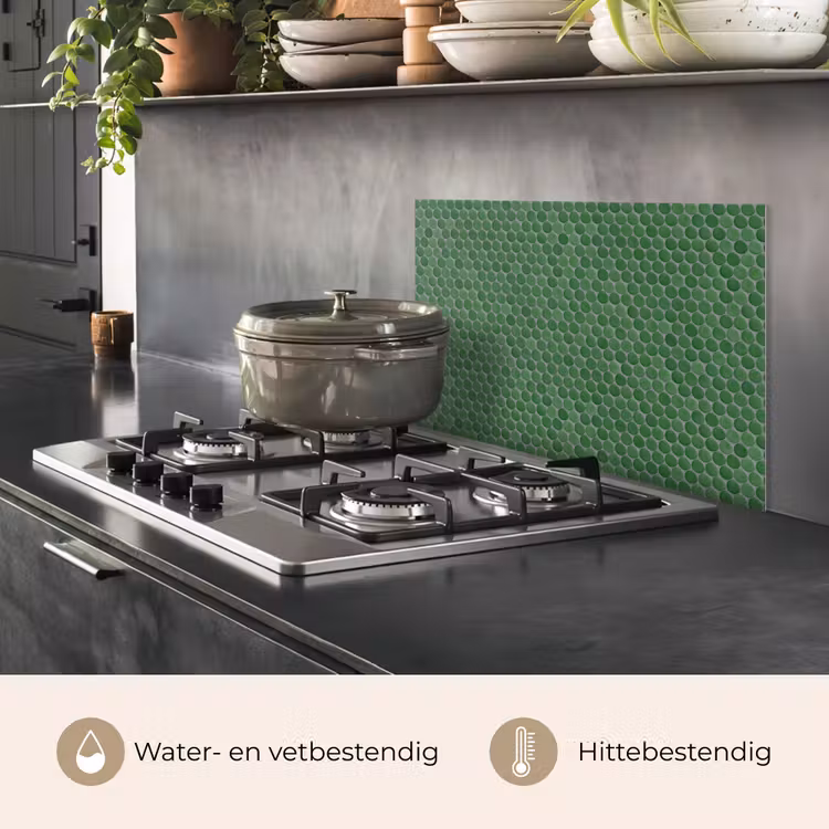 Spatscherm keuken - Penny - Mozaïek - Bosgroen - Green — 7
