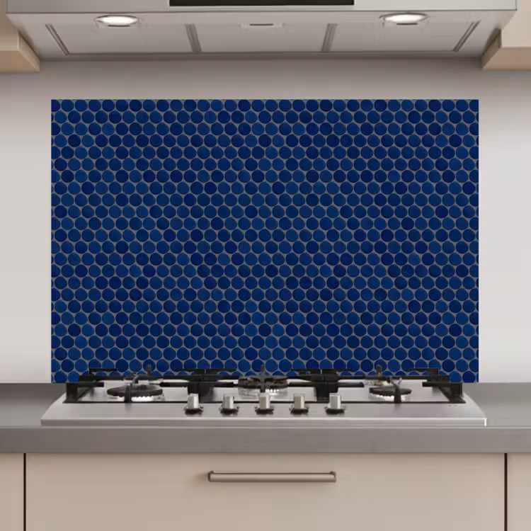 Spatscherm keuken - Penny - Mozaïek - Donkerblauw — 1