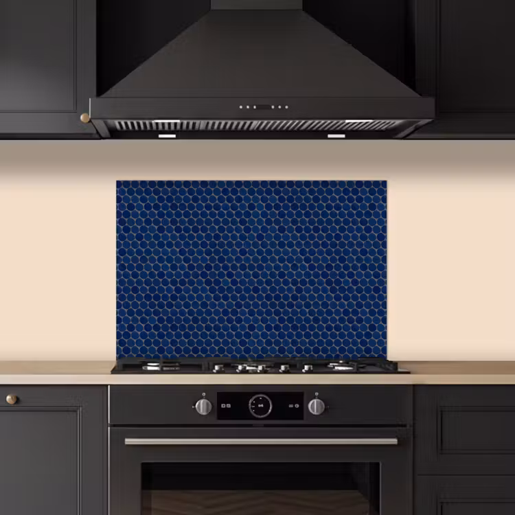 Spatscherm keuken - Penny - Mozaïek - Donkerblauw — 2