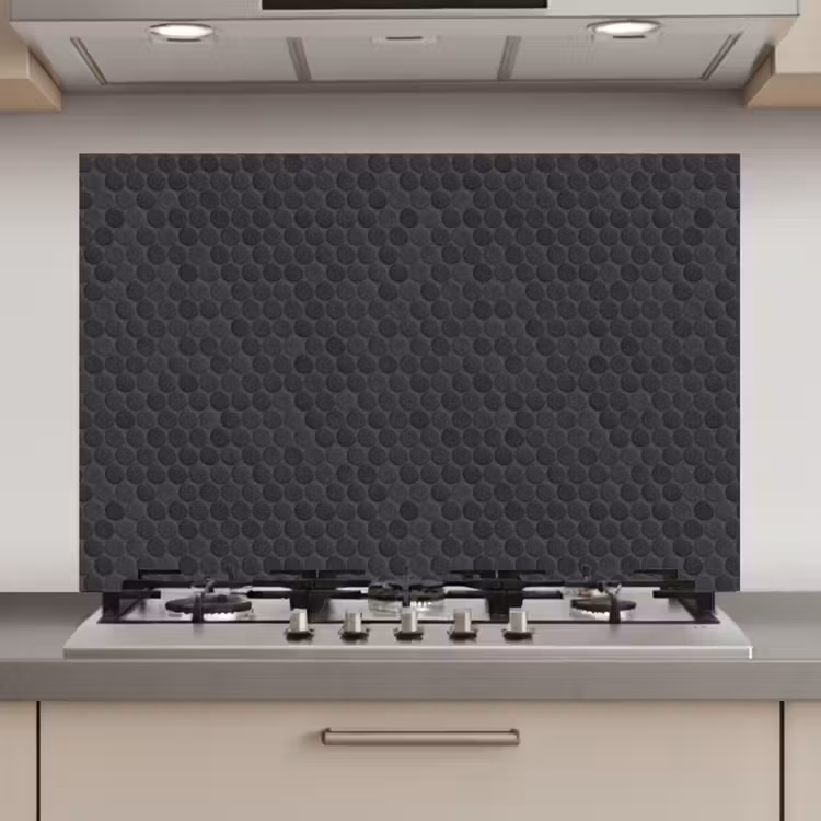 Spatscherm keuken - Penny - Mozaïek - Donkergrijs — 1