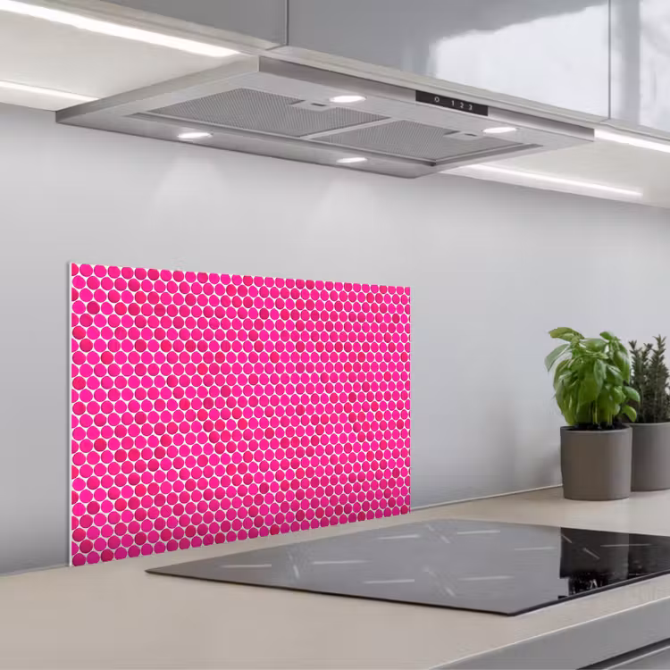 Spatscherm keuken - Penny - Mozaïek - Felroze — 5