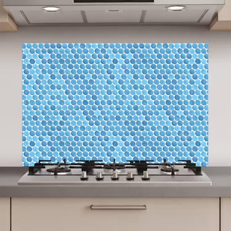 Spatscherm keuken - Penny - Mozaïek - Lichtblauw — 1