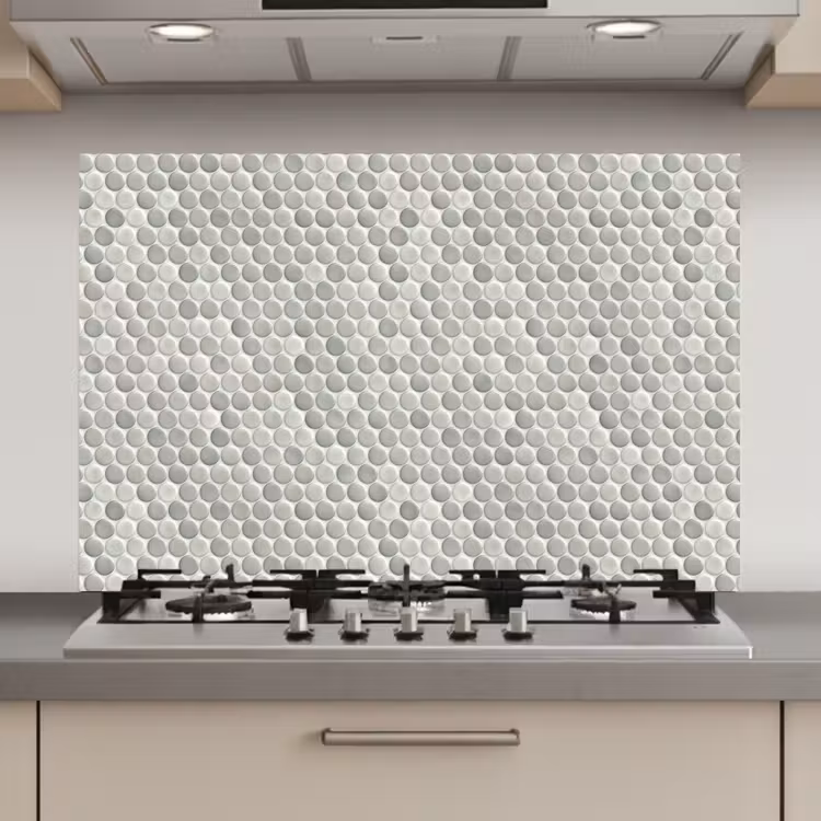 Spatscherm keuken - Penny - Mozaïek - Lichtgrijs — 1