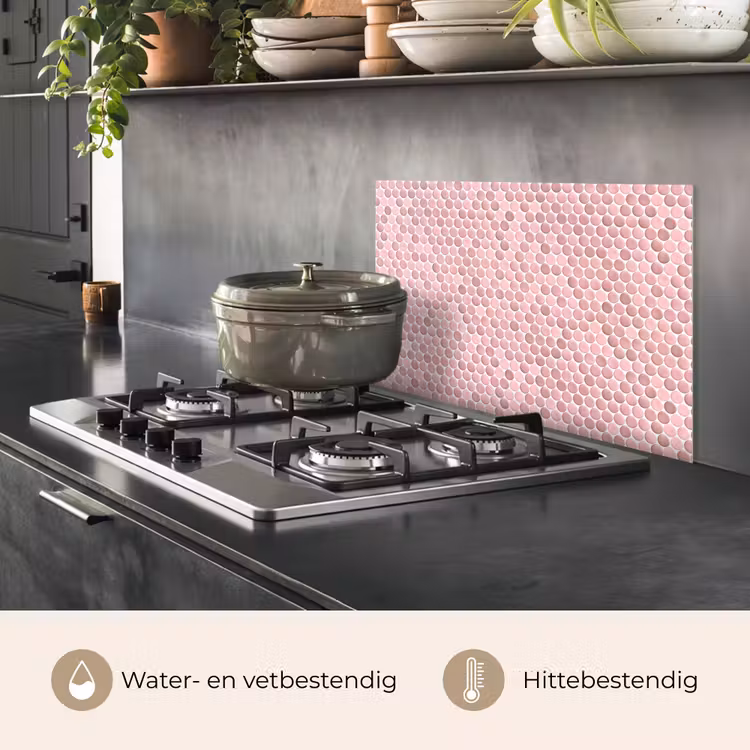 Spatscherm keuken - Penny - Mozaïek - Lichtroze — 7