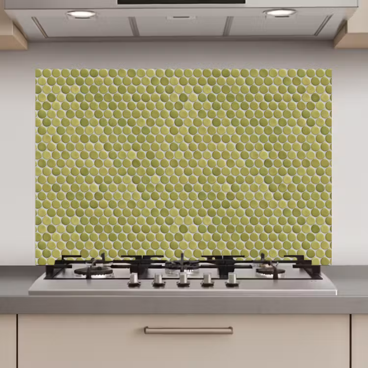 Spatscherm keuken - Penny - Mozaïek - Olijfgroen — 1
