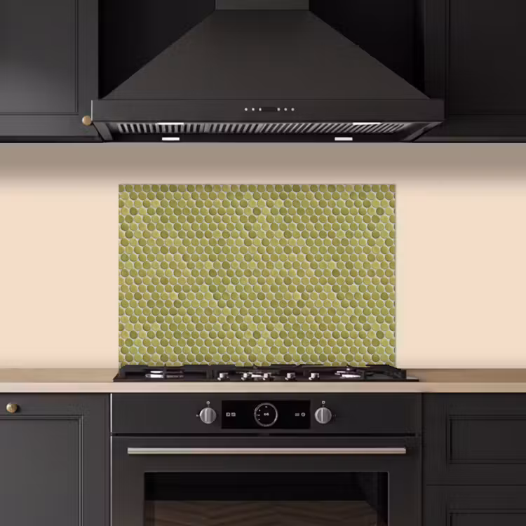 Spatscherm keuken - Penny - Mozaïek - Olijfgroen — 2
