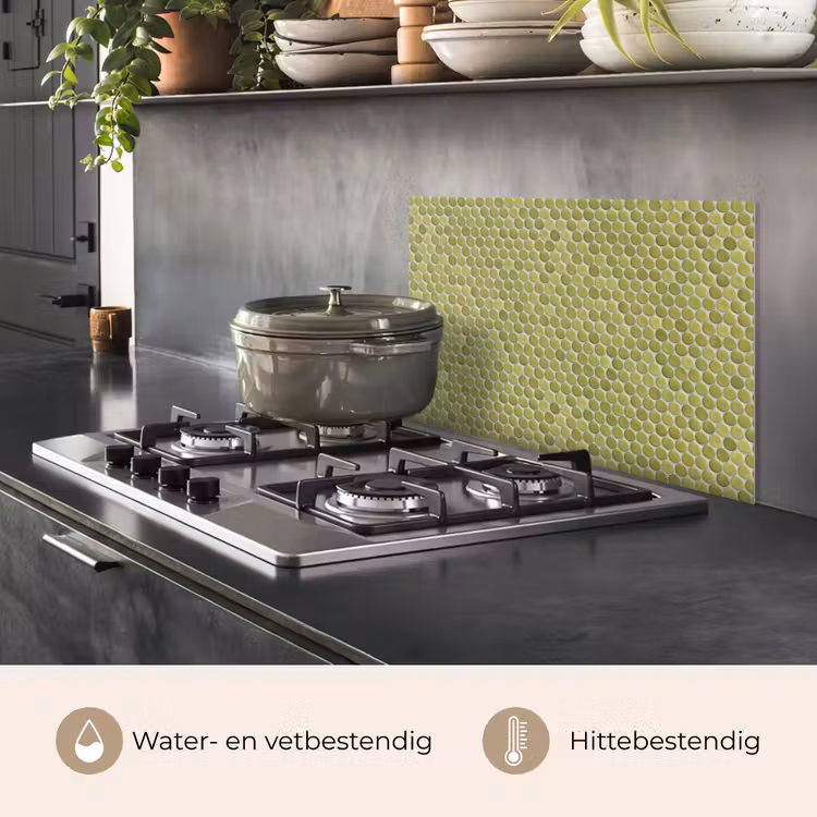 Spatscherm keuken - Penny - Mozaïek - Olijfgroen — 7
