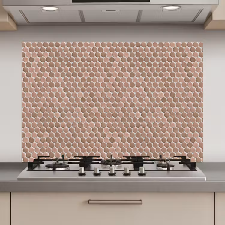 Spatscherm keuken - Penny - Mozaïek - Oudroze - Terracotta — 1
