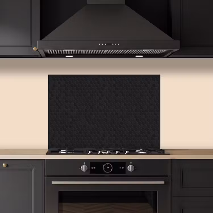 Spatscherm keuken - Penny - Tegel - Mat - Zwart — 2