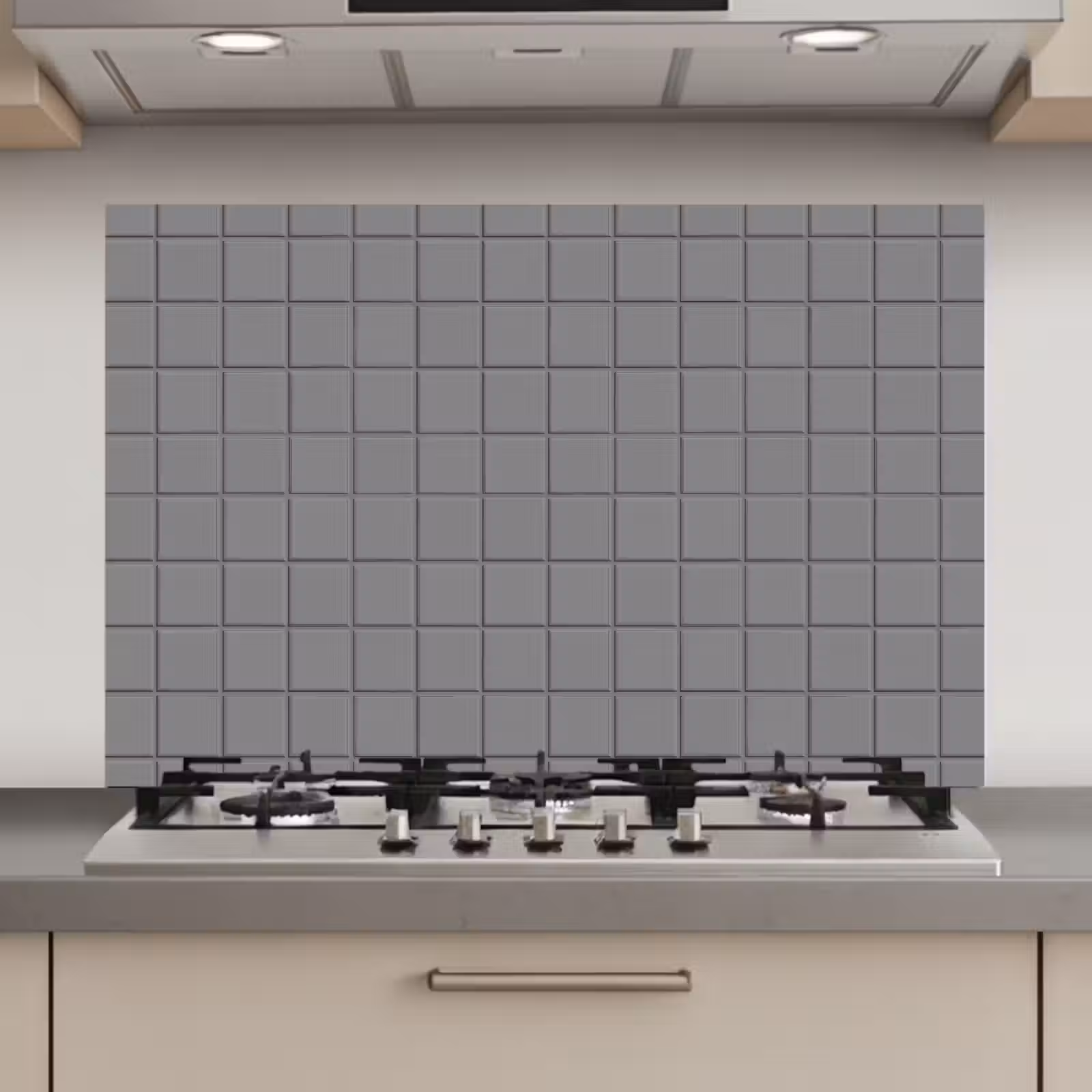 Spatscherm keuken - Modern - Patroon - Grijs — 1