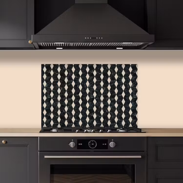 Spatscherm keuken - Geometrisch - Patroon - Marmer - Groen — 2