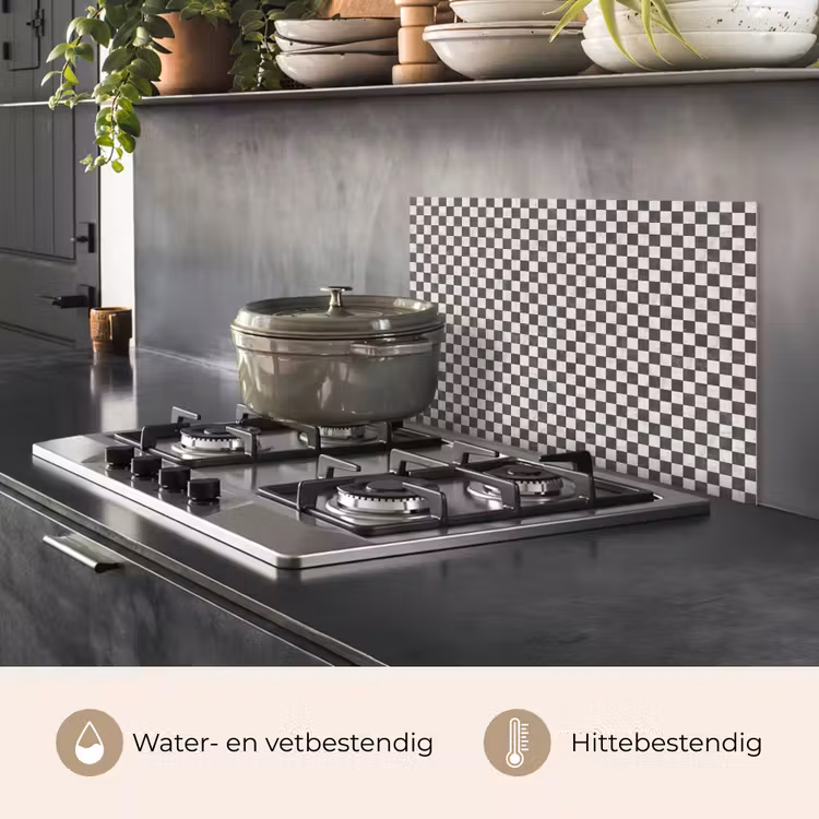 Spatscherm keuken - Marmer - Patroon - Grijs — 7