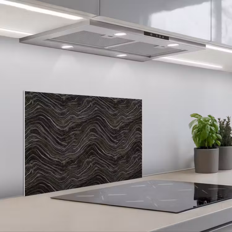 Spatscherm keuken - Patroon - Contrast - Antraciet — 5