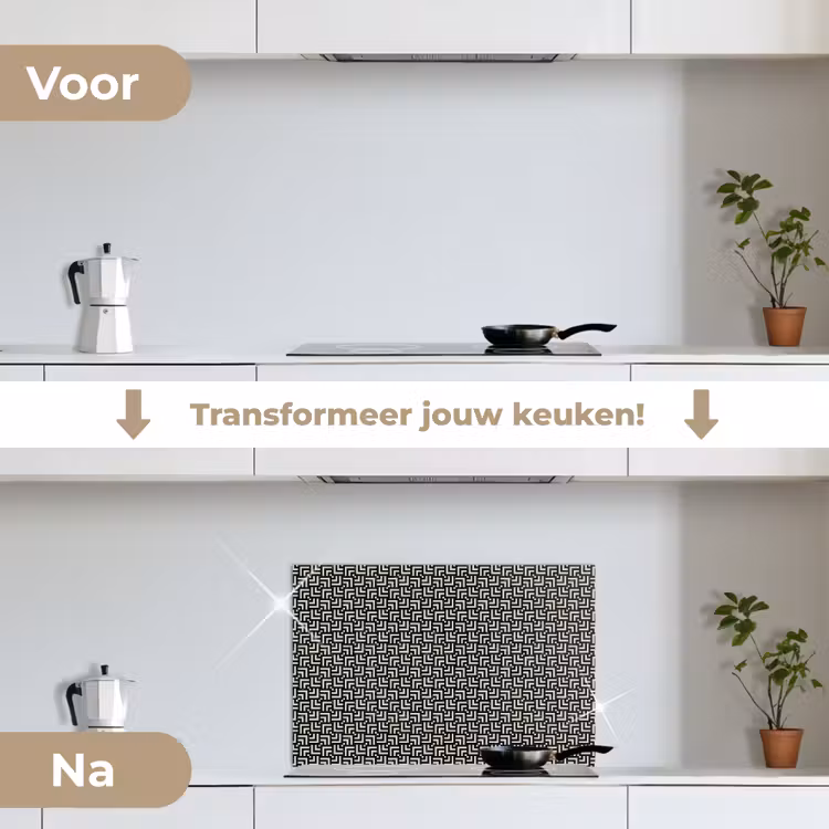 Spatscherm keuken - Patroon - Marmer - Zwart — 3