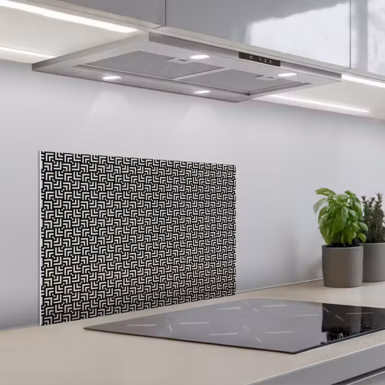 Spatscherm keuken - Patroon - Marmer - Zwart — 5