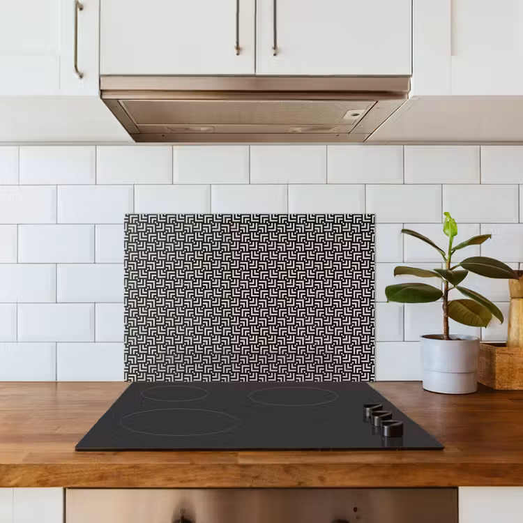 Spatscherm keuken - Patroon - Marmer - Zwart — 6