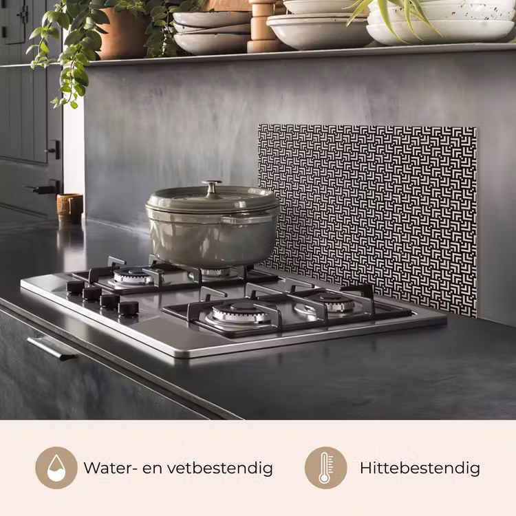 Spatscherm keuken - Patroon - Marmer - Zwart — 7