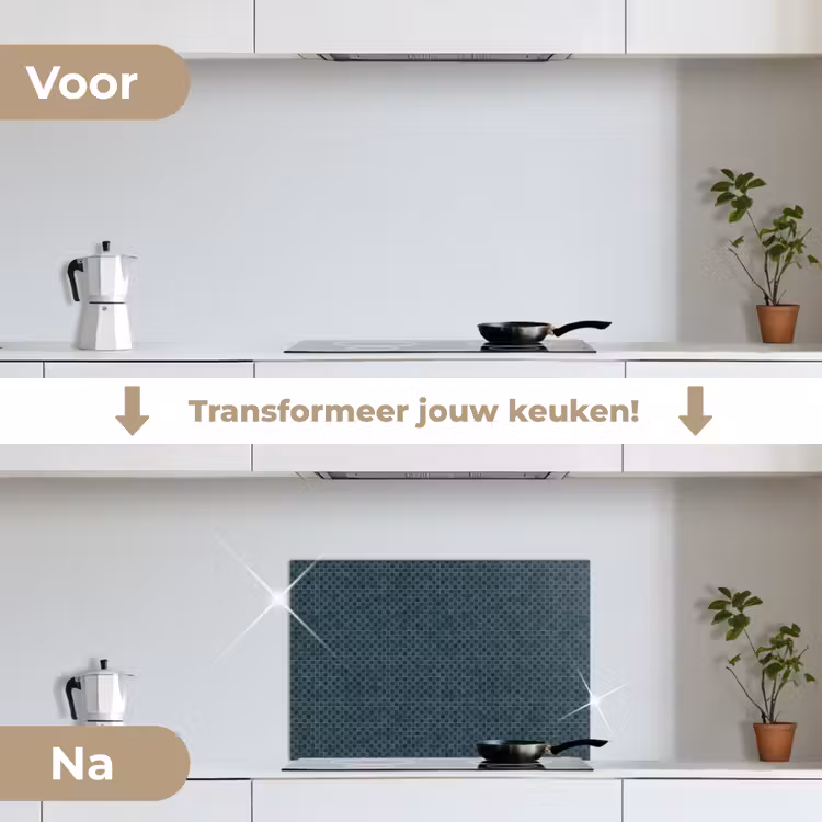 Spatscherm keuken - Patroon - Mozaïek - Groen — 3