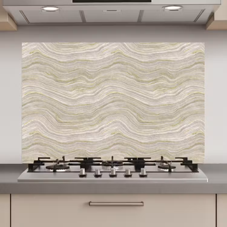 Spatscherm keuken - Patroon - Sereen - Groen — 1