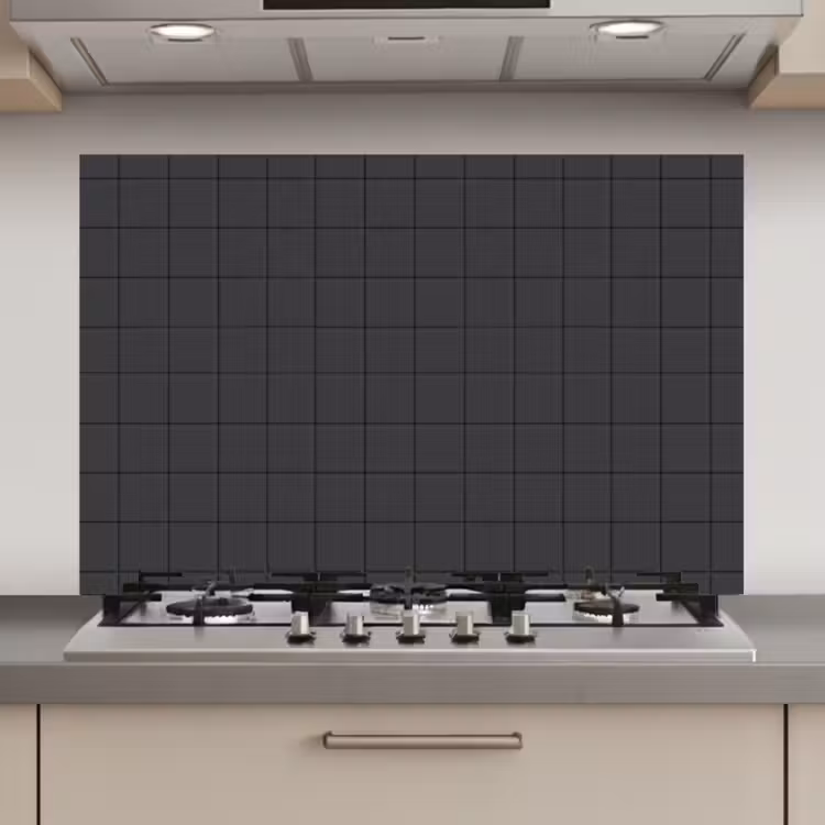 Spatscherm keuken - Patroon - Tegel - Antraciet — 1