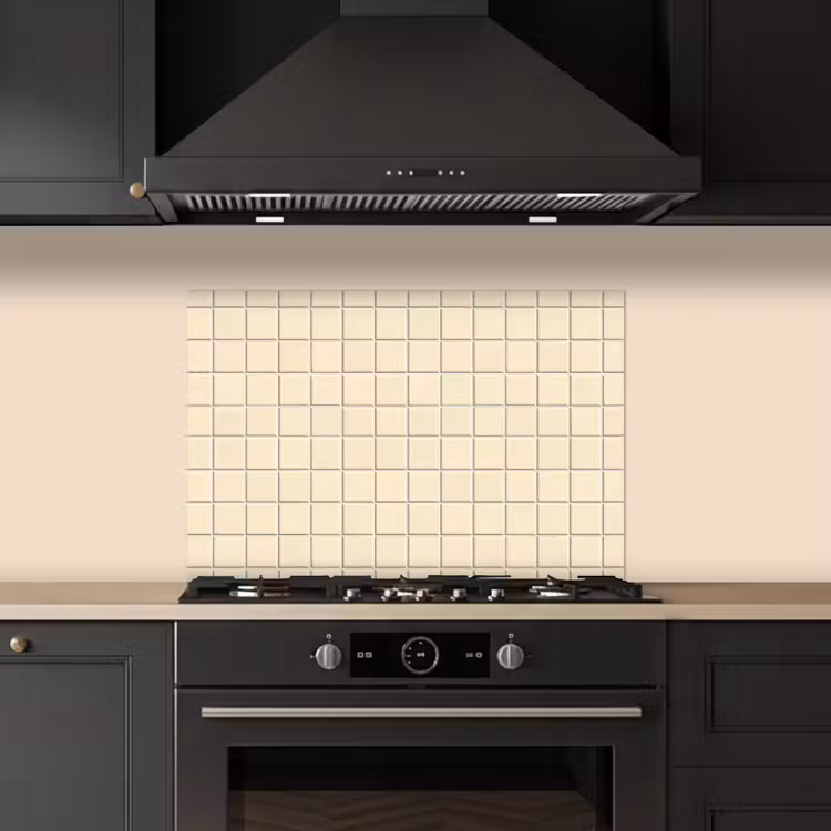 Spatscherm keuken - Patroon - Tegels - Gebroken - Wit — 2