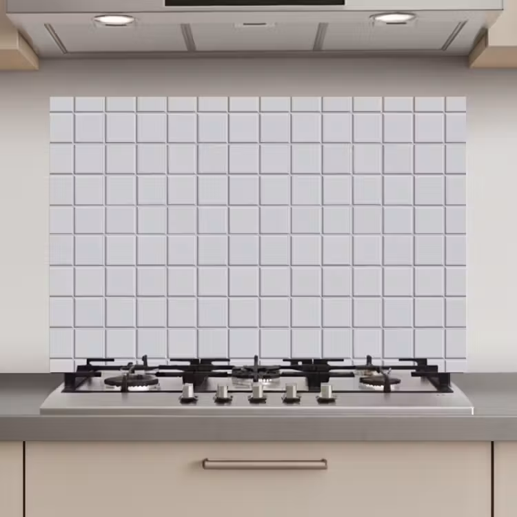 Spatscherm keuken - Patroon - Tegels - Licht - Grijs — 1