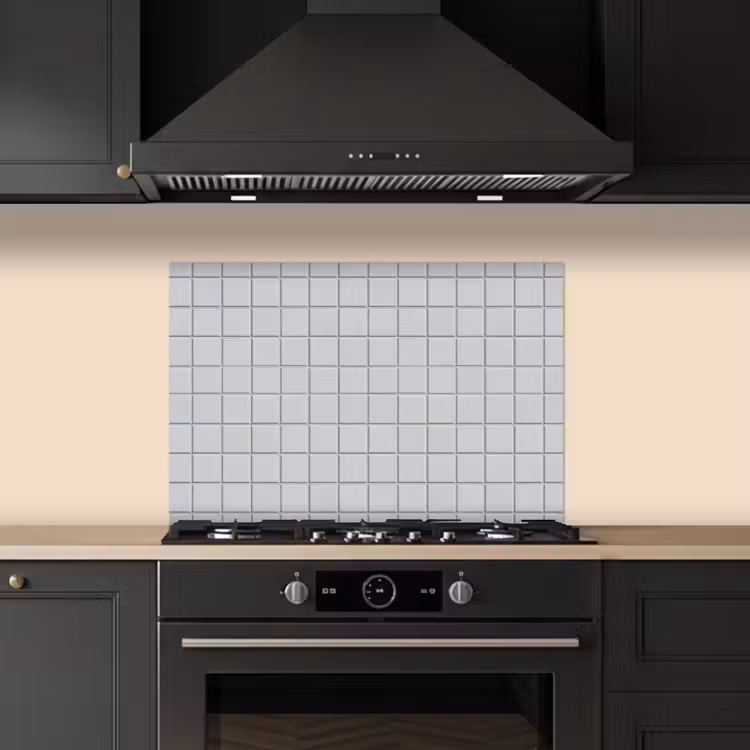 Spatscherm keuken - Patroon - Tegels - Licht - Grijs — 2