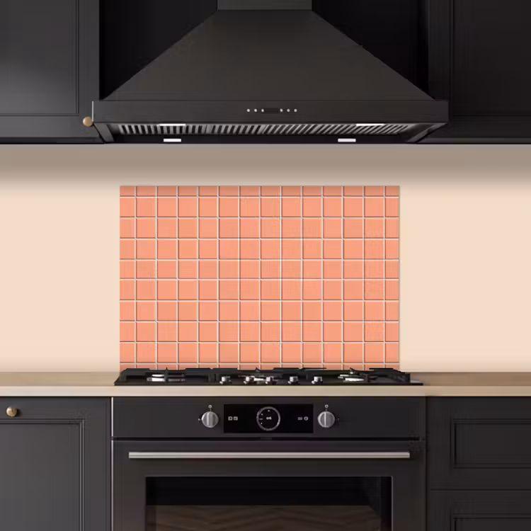 Spatscherm keuken - Patroon - Tegels - Perzik — 2