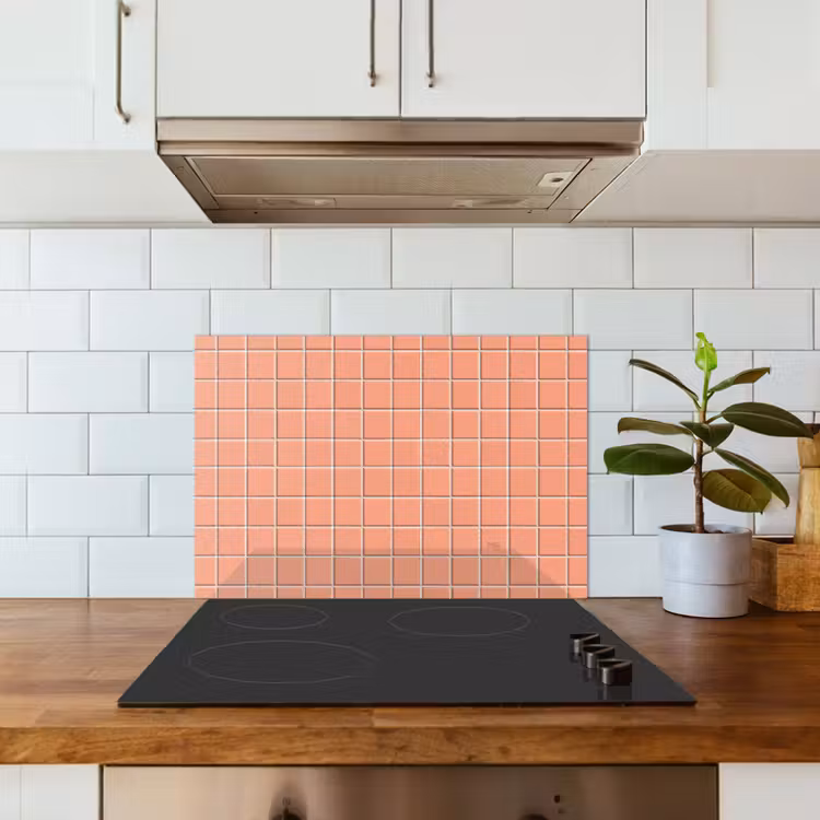 Spatscherm keuken - Patroon - Tegels - Perzik — 6