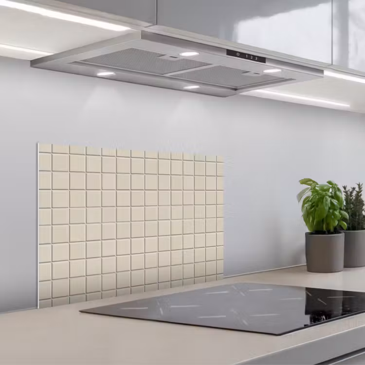 Spatscherm keuken - Patroon - Tegels - Taupe — 5