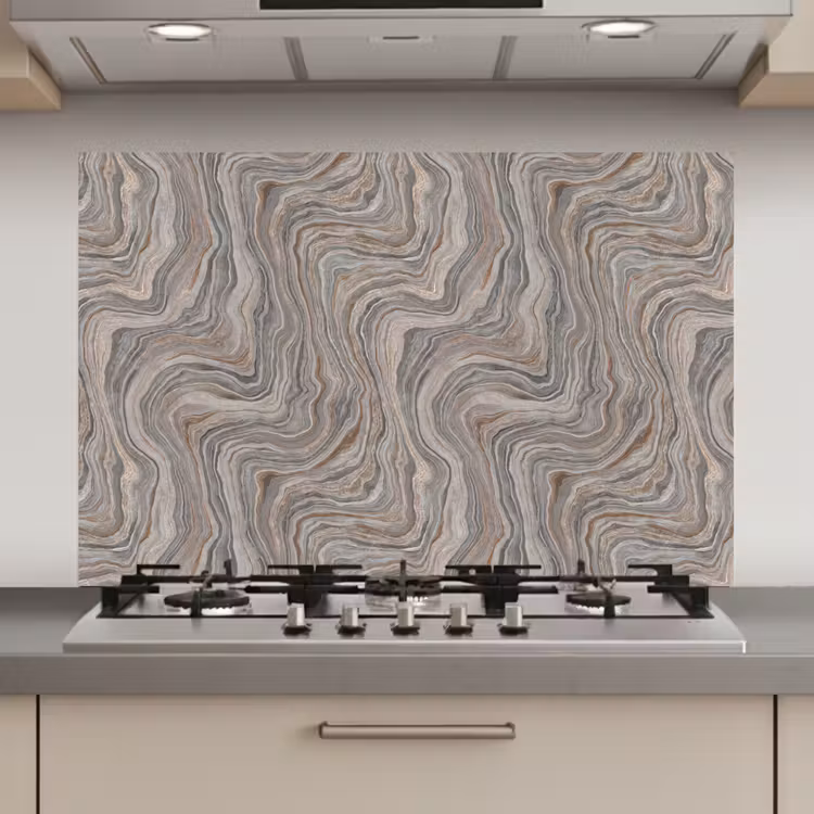 Spatscherm keuken - Patroon - Textuur - Grijs — 1
