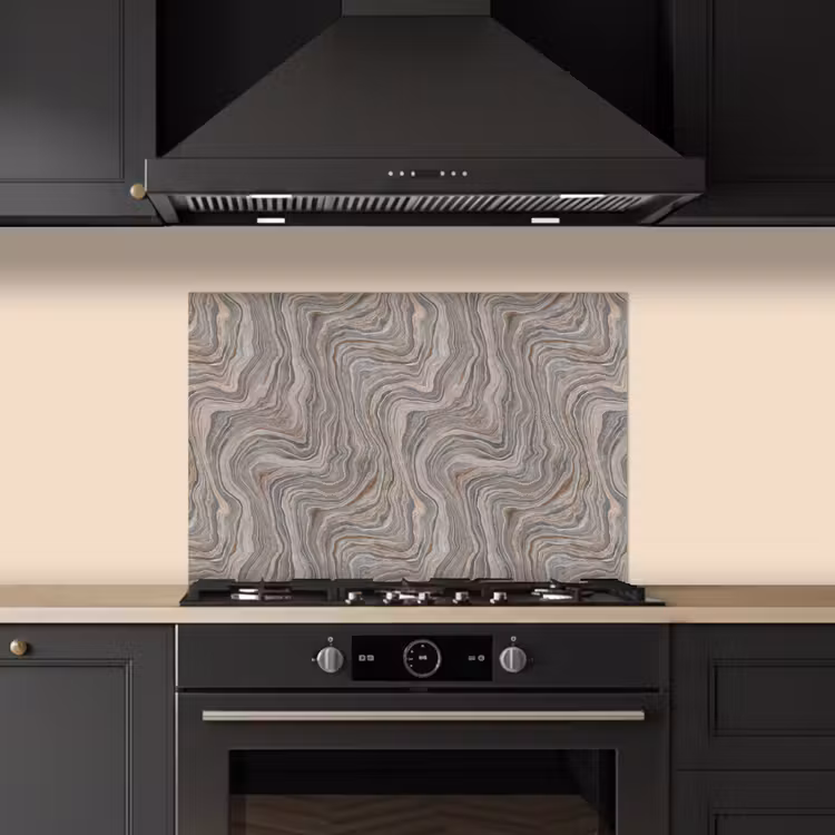 Spatscherm keuken - Patroon - Textuur - Grijs — 2