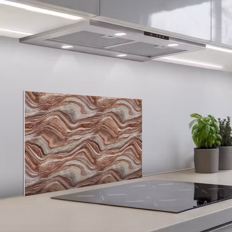 Spatscherm keuken - Patroon - Zandsteen - Travertijn — 5