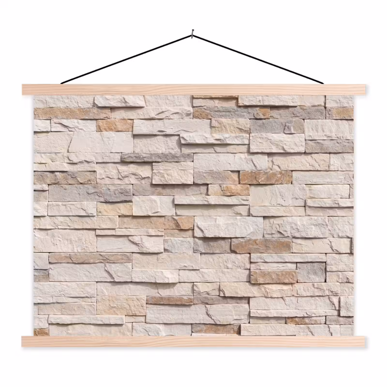 Schoolplaat - Steen - Muur - Textuur - Rustiek - Beige — 1