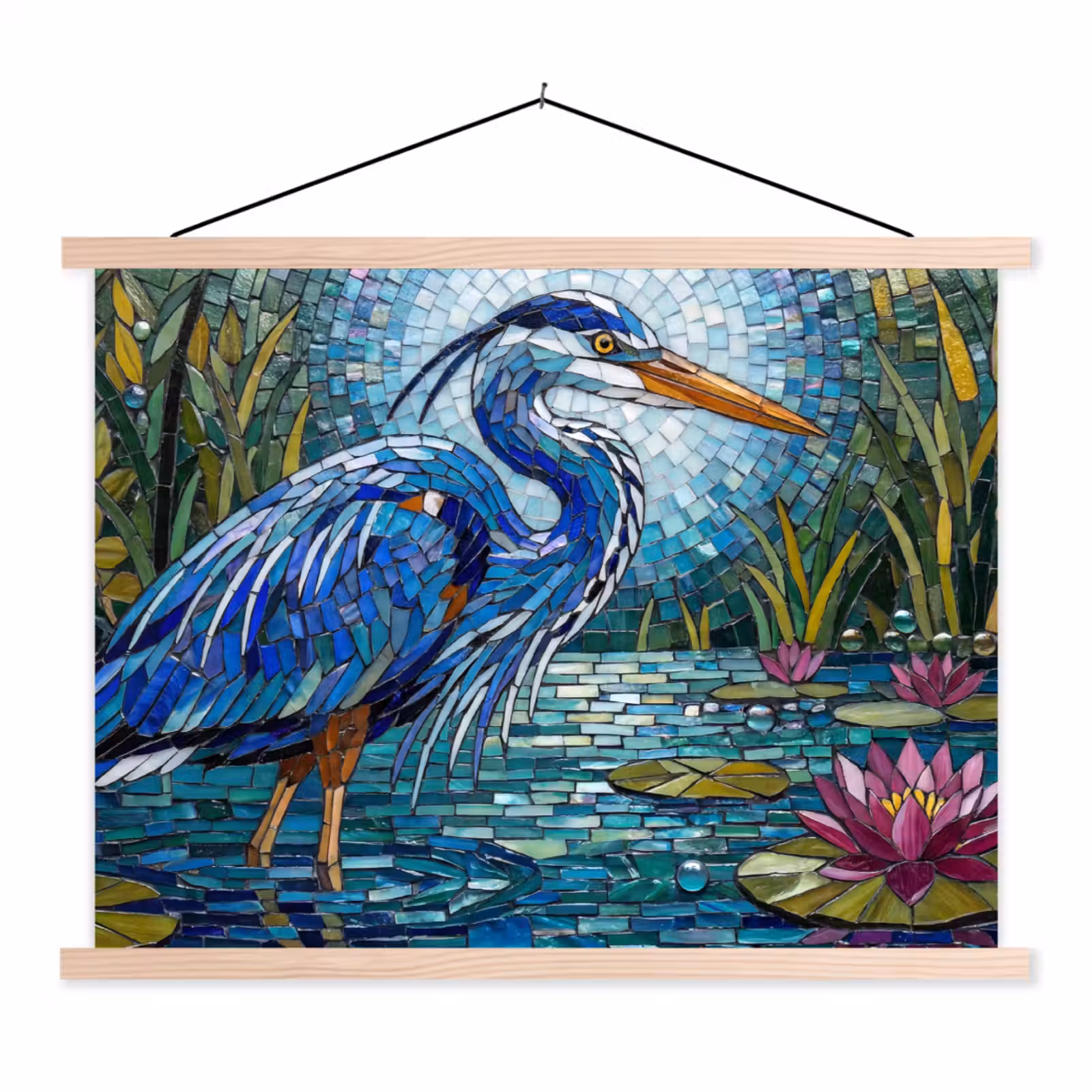 Schoolplaat - Vogel - Water - Natuur - Abstract - Blauw — 1