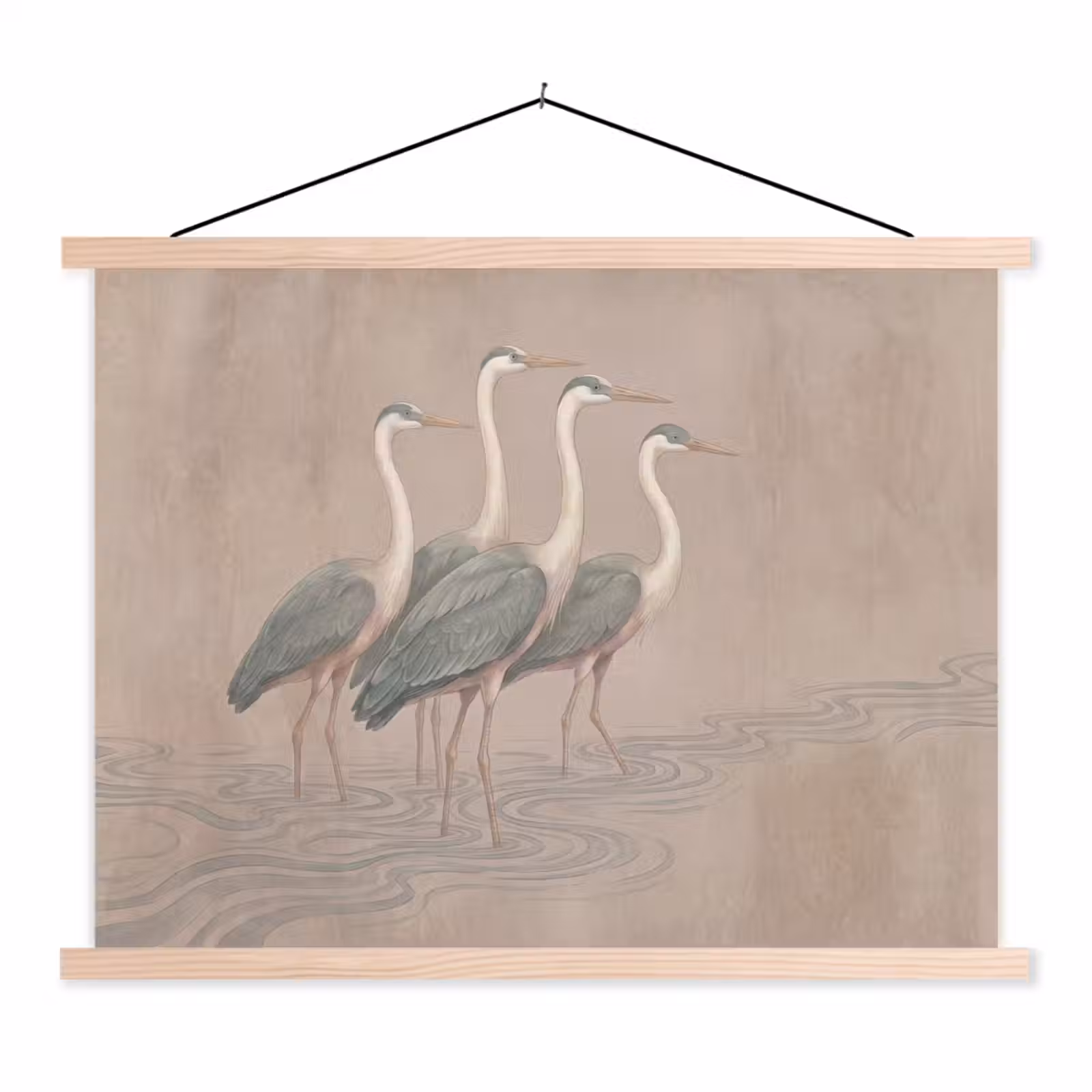 Schoolplaat - Vogel - Water - Natuur - Vintage — 1