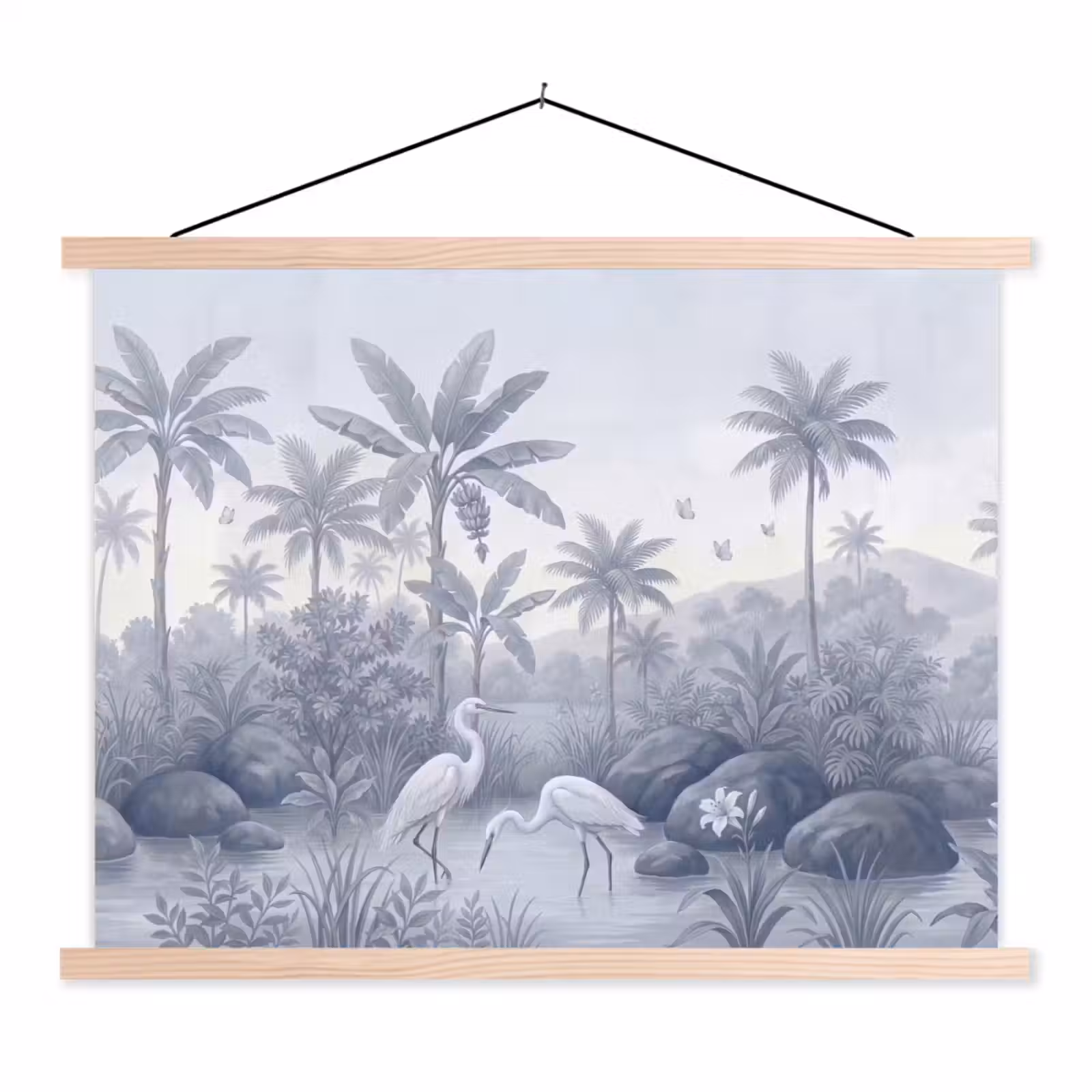 Schoolplaat - Vogel - Water - Tropisch - Natuur - Blauw — 1