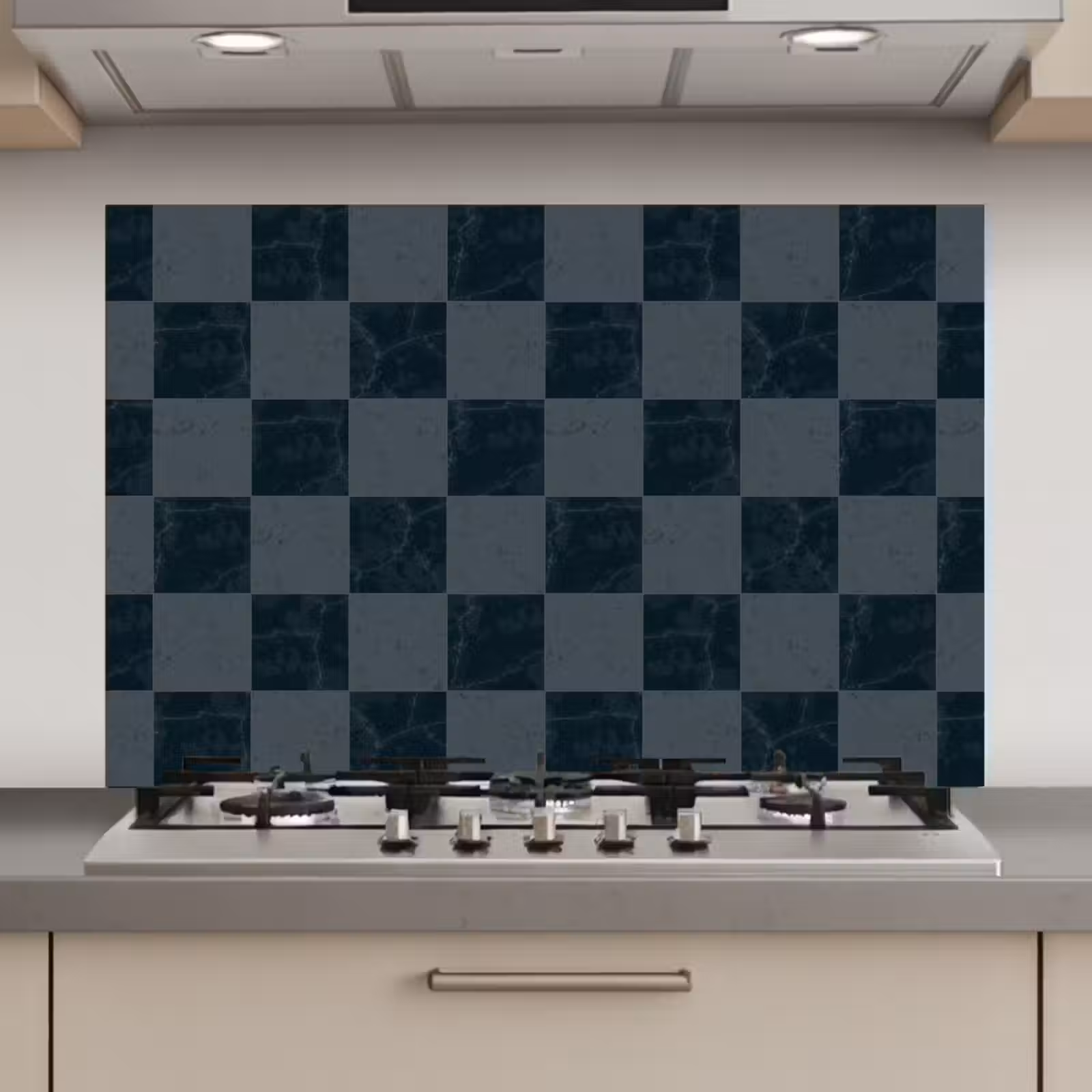 Spatscherm keuken - Marmer - Patroon - Antraciet — 1
