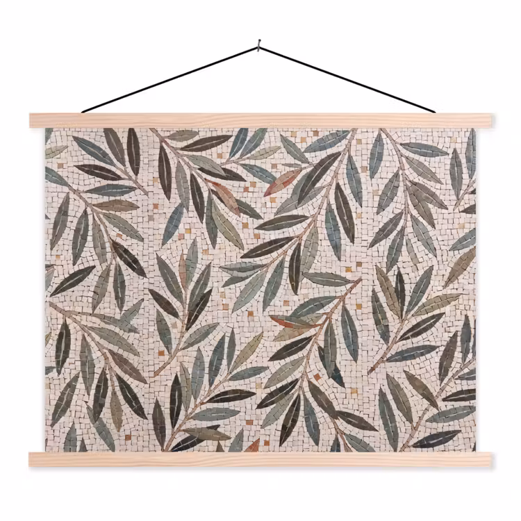 Schoolplaat - Plant - Blad - Mozaïek - Groen — 1