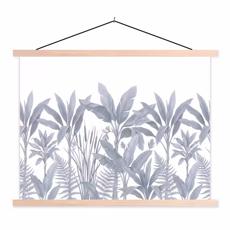 Schoolplaat - Planten - Bladeren - Natuur - Grijs — 1