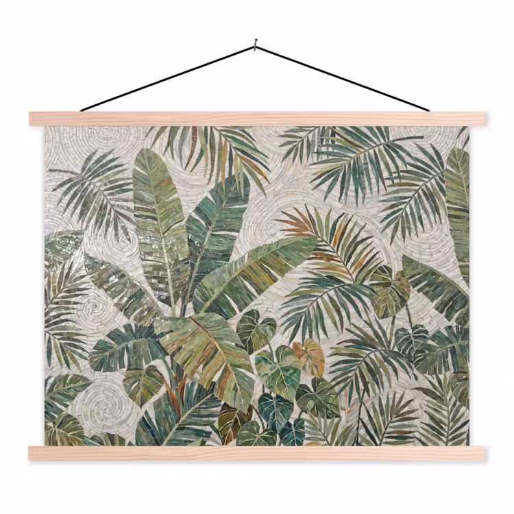 Schoolplaat - Planten - Tropisch - Mozaïek - Natuur - Groen — 1