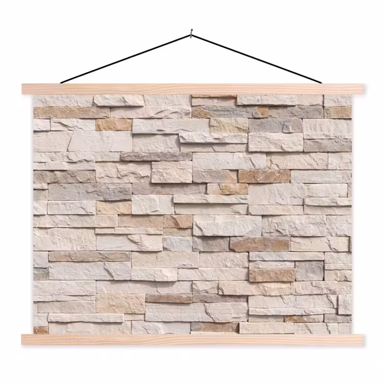 Schoolplaat - Steen - Muur - Textuur - Rustiek - Beige — 1