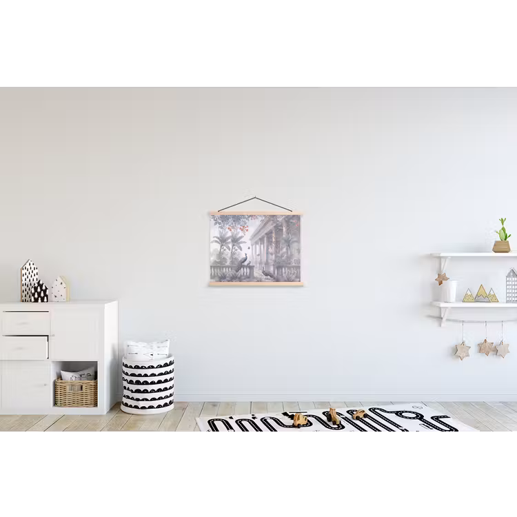 Schoolplaat - Vogel - Pauw - Architectuur - Klassiek - Groen — 3