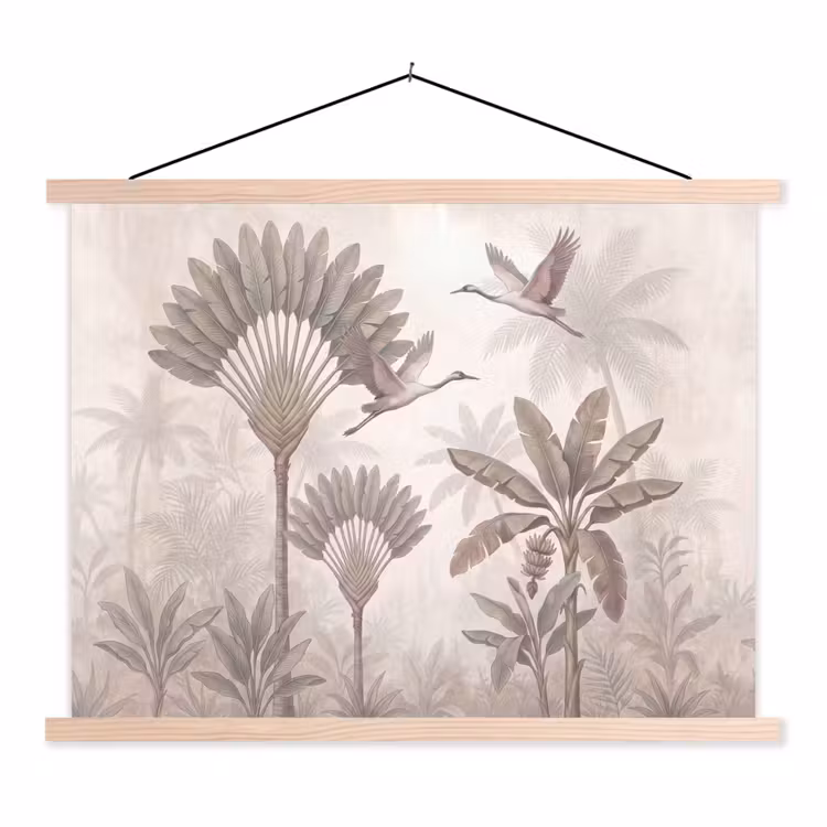 Schoolplaat - Vogel - Tropisch - Jungle - Natuur - Beige — 1