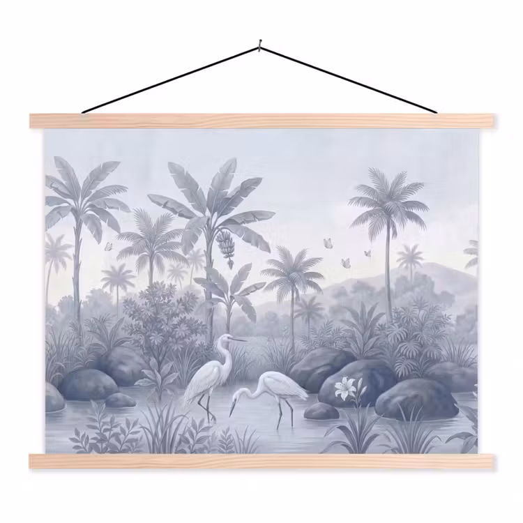 Schoolplaat - Vogel - Water - Tropisch - Natuur - Blauw — 1