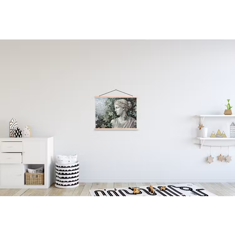 Schoolplaat - Vrouw - Klassiek - Mozaiëk - Natuur - Groen — 3